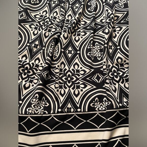 BCBG Max Azria Black and White Pocket Shirt Dress Small Business Cocktail Work - Picture 12 of 15